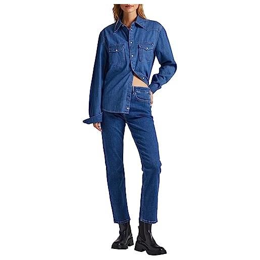 Pepe Jeans mary, jeans donna, blu (denim-hs5), 28w / 28l