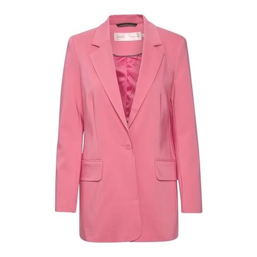 InWear blazer below hip length tailored fit single breasted notch lapel, rosa passione, 36 donna