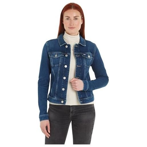 Tommy Jeans vivianne skn jacket ah5150 dw0dw17215 giacche di jeans, denim (denim dark), s donna