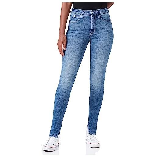 Calvin Klein Jeans jeans donna high rise ankle skinny fit, blu (denim light), 24w