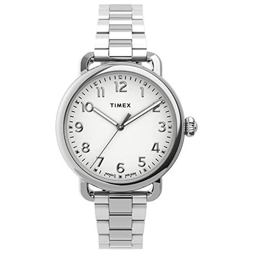 Timex orologio analogico al quarzo donna con cinturino in acciaio inossidabile tw2u13700