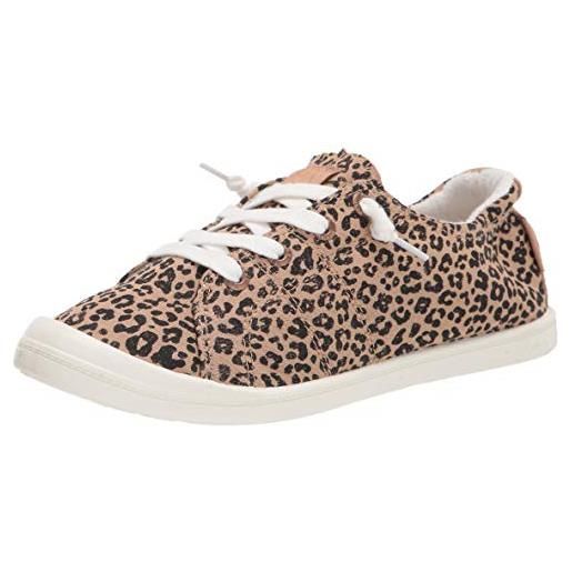 Roxy rory slip on sneaker, scarpe da ginnastica donna, beige cheetah ex, 36 eu