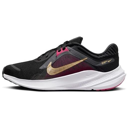 Nike wmns quest 5, scarpe da running donna, platinum violet black photon dust, 40 eu