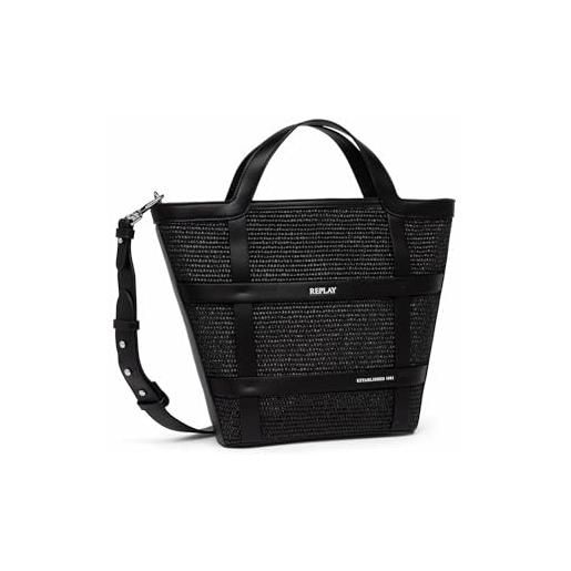 Replay borsa da donna con tracolla, nera (black 098), taglia unica
