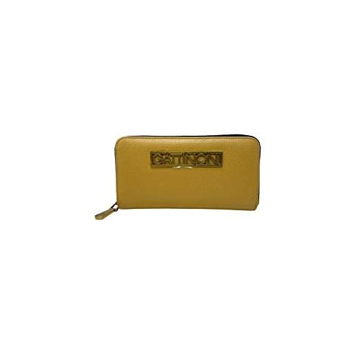 Gattinoni portafoglio con zip buckle begb98111wvw giallo