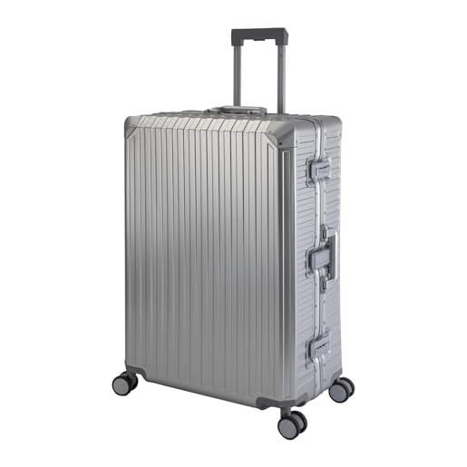 Travelhouse tokyo t6035 - trolley da viaggio in alluminio, diverse misure e colori, argento, großer koffer xl, valigetta