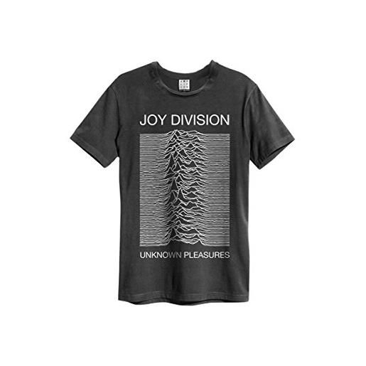 Joy Division amplified Joy Division-unknown pleasures t-shirt, grigio (carbone), s uomo