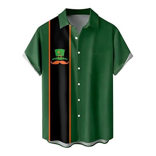 JokeLomple irish st patricks day maglietta - a maniche corte verde primavera estate top giorno irlandese maglietta trifoglio top t-shirt uomo verde camicia shamrock