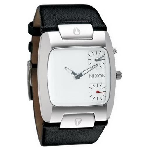 Nixon a086100-00 - orologio da polso da uomo, cinturino in pelle colore nero