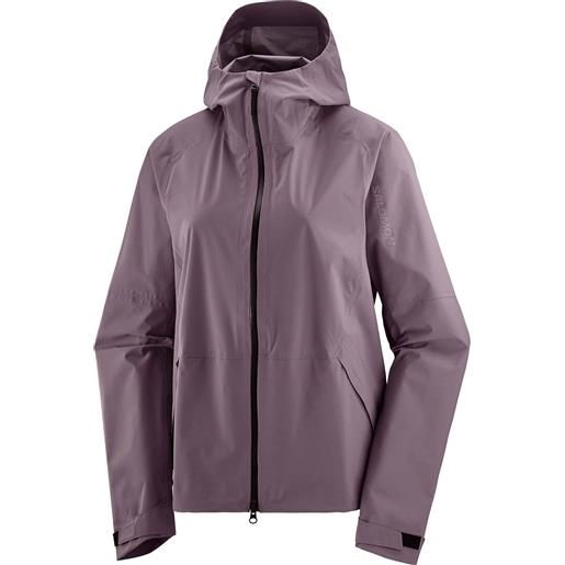 Salomon - giacca impermeabile e traspirante - outerpath 2.5l wp jkt w moonscape per donne - taglia s, m, l - viola