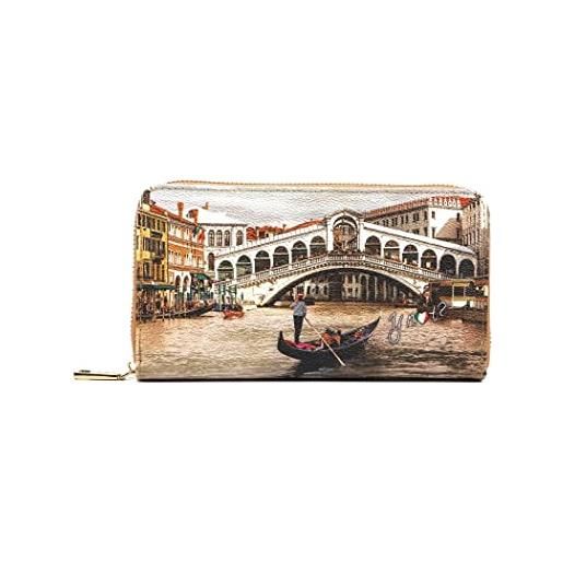 YNOT?Portafoglio donna zip wallet yes-361 venezia rialto - cm. 20x11x3