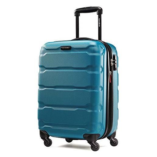 Samsonite omni pc hardside bagaglio espandibile con ruote spinner, blu caraibico, carry-on 20-inch, omni pc hardside espandibile bagaglio con ruote spinner