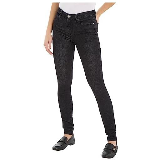 Tommy Hilfiger jeans donna skinny fit, nero (liz), 34w / 30l