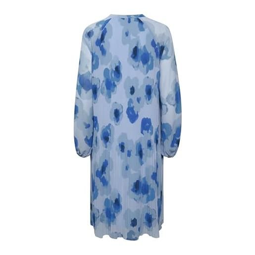 InWear abito da donna con maniche lunghe a v a v vestito, blue poetic flower, 48