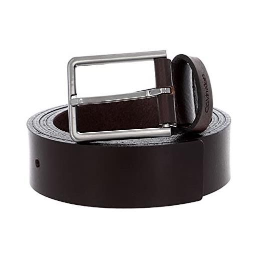 Calvin Klein cintura uomo 3.5 cm essential belt cintura in pelle, marrone (dark brown), 95 cm