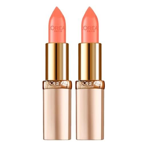 L'OREAL PARIS l'oréal paris color riche satin rossetto idratante 12h lunga durata con olio di argan e vitamina e finish satinato colore 235 nude - 2 cosmetici