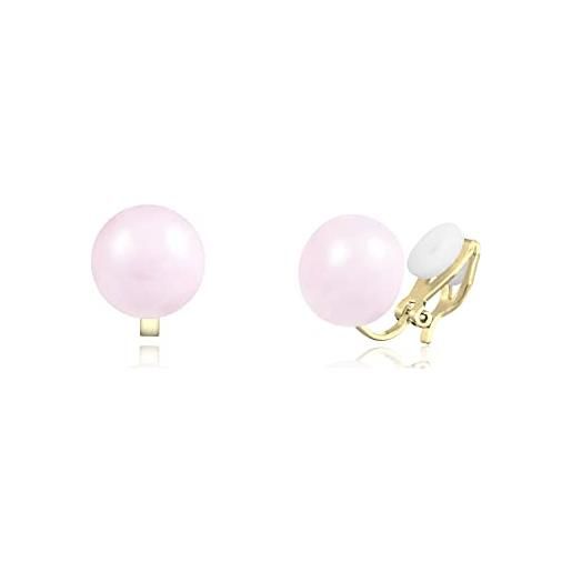 QUKE orecchini a clip con perle finte non forate, eleganti orecchini a perno per donne e ragazze, perla