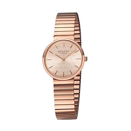 REGENT orologio da donna alla moda REGENT ba-583, oro rosa-oro rosa, klein, bracciale