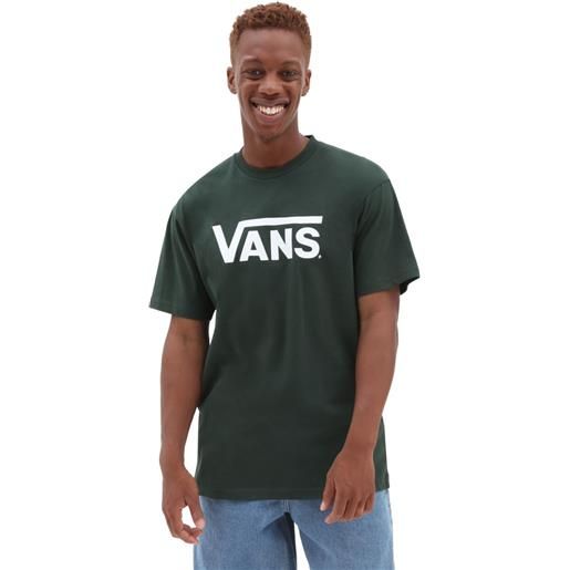 Vans t-shirt classic con logo verde da ragazzo