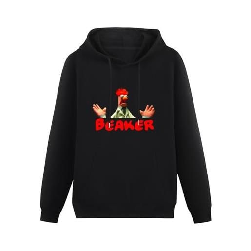 AuduE the muppets beaker funny mens long sleeve hoody with pocket sweatershirt size l