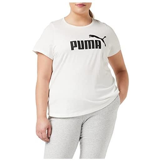 Puma 851787 02 ess essential maglietta da donna con logo - bianco - l