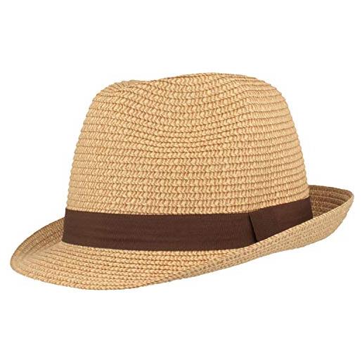 Hut Breiter breiter cappello di paglia trilby, cappello estivo pork pie, cappello da sole 100% carta stropicciabile, set colorato delicato sulla pelle e confortevole, blu alla moda, l