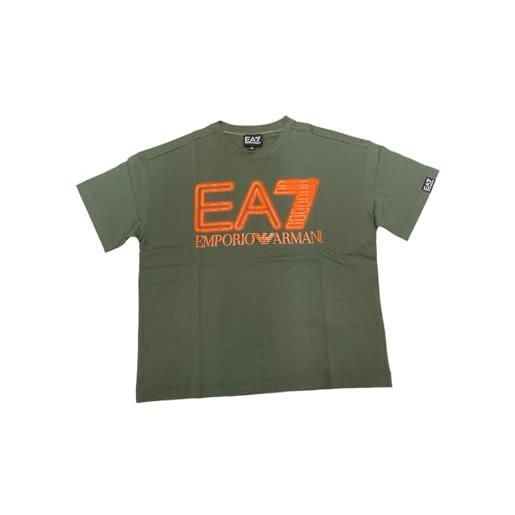 Emporio Armani ea7 t-shirt bambini e ragazzi logo series boy in cotone - 3dbt57 (14 anni, white)