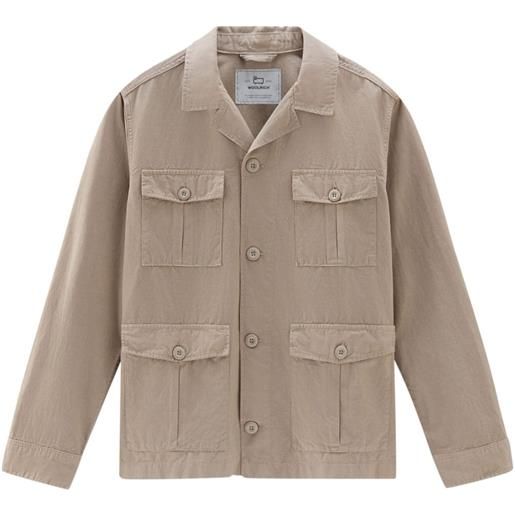Woolrich giacca-camicia safari - toni neutri