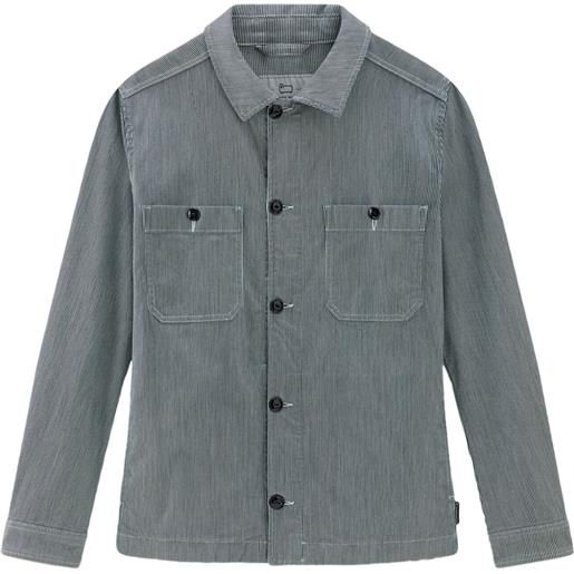 Woolrich giacca-camicia con righe - blu