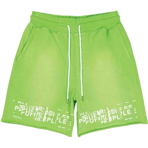 Purple Brand shorts con stampa - verde