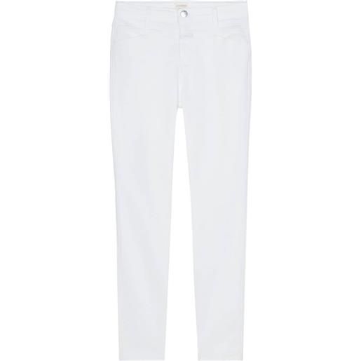 Closed jeans skinny con applicazione logo - bianco