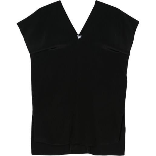 ASPESI blusa con scollo a v - nero