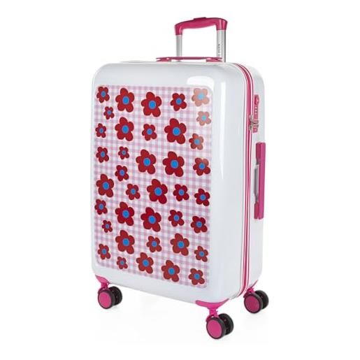 Agatha Ruiz de la Prada - valigia grande e resistente, valigie eleganti, valigia da stiva robusta, trolley spazioso, valigie trolley in offerta 133560, fiori