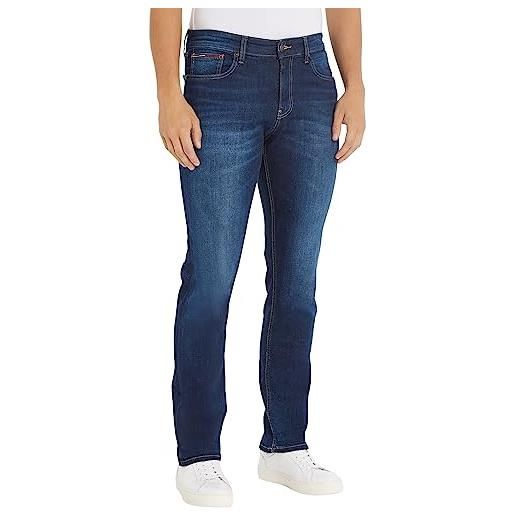 Tommy Jeans jeans uomo elasticizzati, blu (aspen dark blue stretch), 33w / 30l