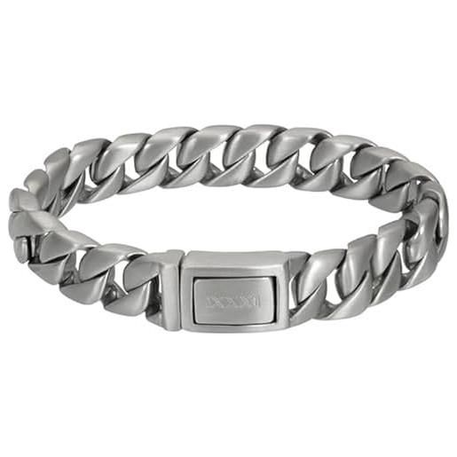 iXXXi men bracciale in acciaio inox france argento opaco | 20 cm, m, acciaio inossidabile, nessuna pietra preziosa