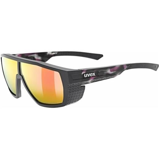 UVEX mtn style p black/pink tortoise matt/polarvision mirror pink occhiali da sole outdoor
