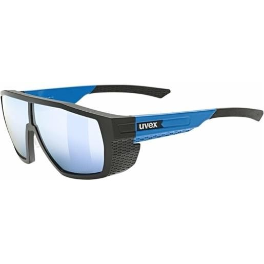 UVEX mtn style p black/blue matt/polarvision mirror blue occhiali da sole outdoor