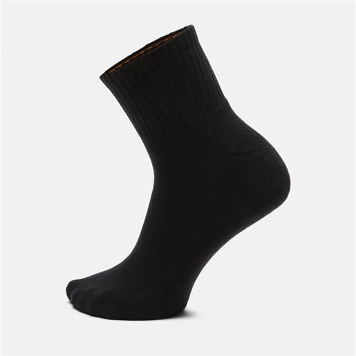Timberland tre paia di calze sportive stratham core da uomo in colore nero colore nero