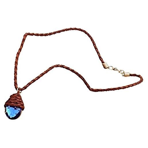 H2O, collana con ciondolo indossata dalla sirena mako nella terza stagione della serie H2O, con un cristallo di colore blu