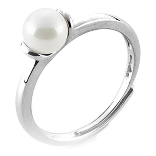 4US Cesare Paciotti anello da donna gioiello è in argento con perle la lunghezza é regolabile da 10 a 18 cm. La misura della perla é di 6mm. La referenza è: 4uan6113w. 