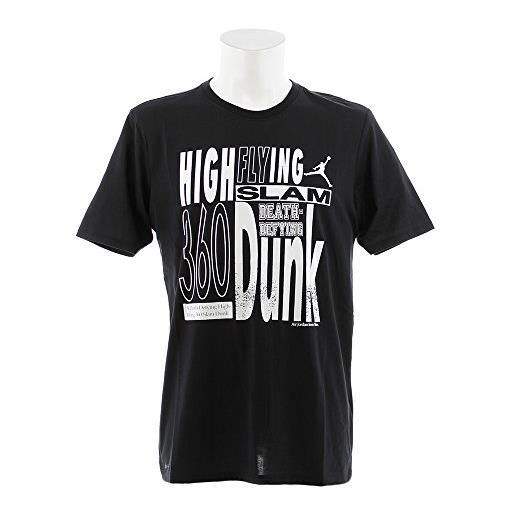 Nike jordan high flying, t-shirt uomo, black/(white), xl