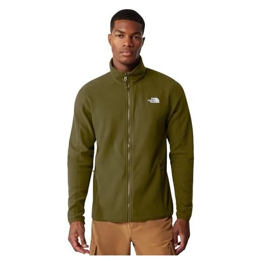 The North Face - giacca in pile con zip integrale da uomo resolve - forest olive - m