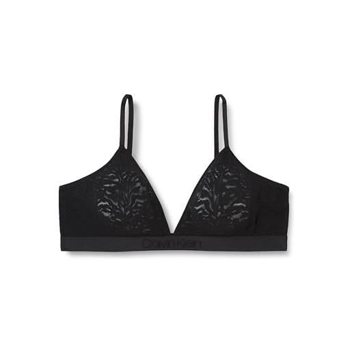 Calvin Klein unlined triangle 000qf7491e triangolo (parte superiore del bikini), nero (black), m donna