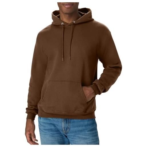 Hanes eco. Smart hoodie, midweight fleece, pullover hooded sweatshirt for men felpa con cappuccio, opaco, arancione sicurezza, l uomo