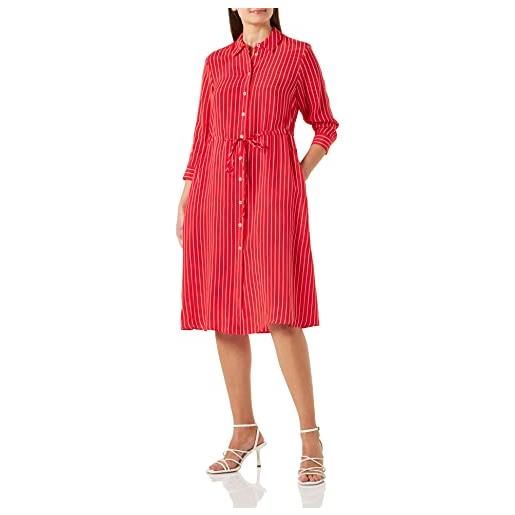Tommy Hilfiger abito donna cupro rope abito estivo, rosso (rope stripes fireworks), 44