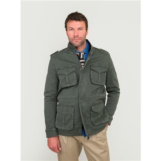ANDREA MORANDO field jacket in cotone army green