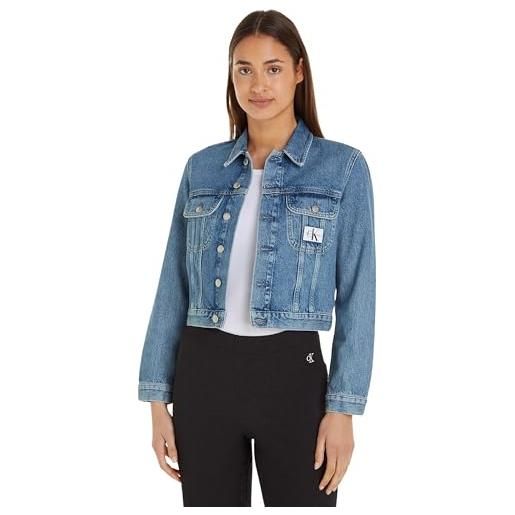 Calvin Klein Jeans cropped 90s jacket j20j222473 giacche di jeans, denim (denim light), l donna