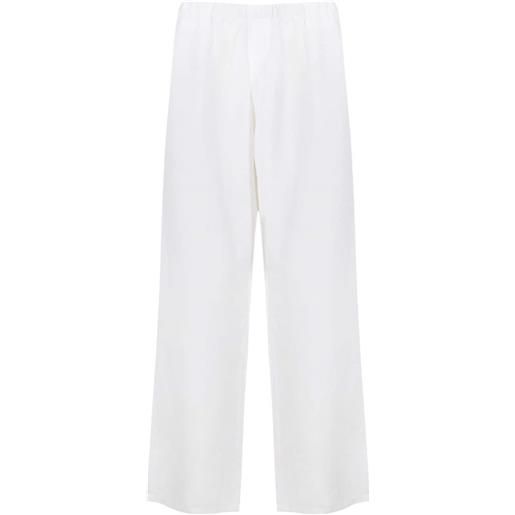 Amir Slama pantaloni con vita elasticizzata - bianco