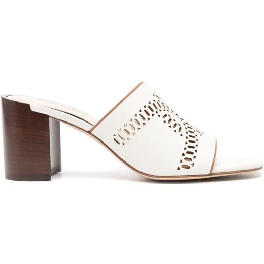 Tod's mules kate 75mm in pelle - bianco
