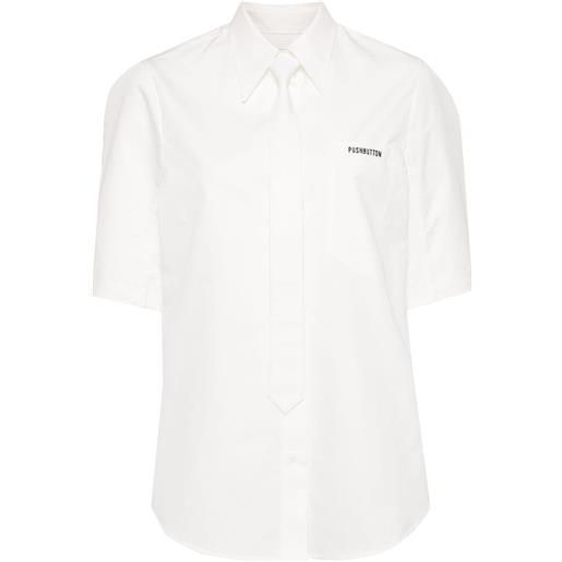 pushBUTTON camicia con decorazione - bianco
